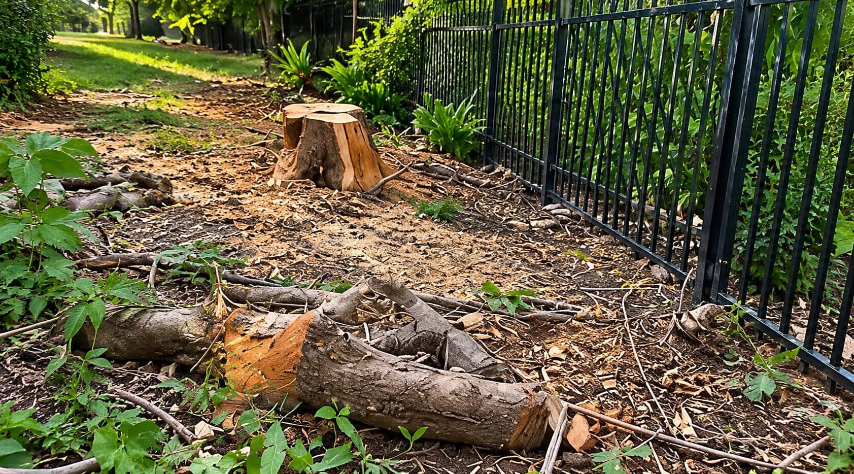 Stump Grinding: before