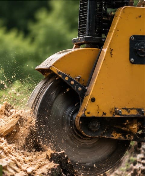 Grinding below ground level